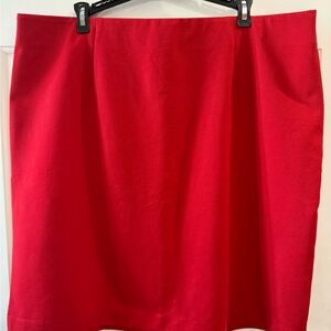 J. Jill Red Stretch Skirt